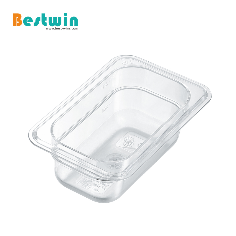 1/9 Size Plastic Polycarbonate Gn Pan Transparent Color NSF Certified