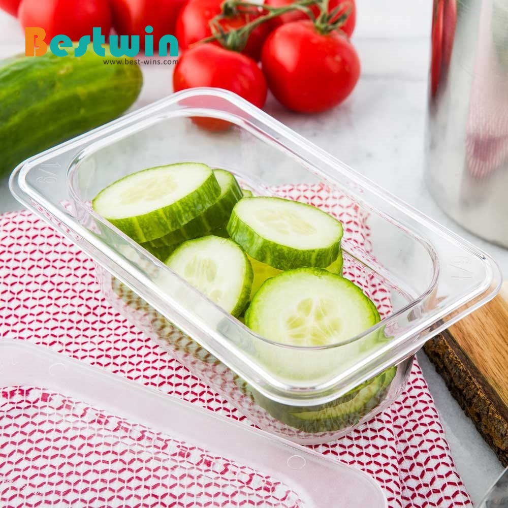 1/9 Size Plastic Polycarbonate Gn Pan Transparent Color NSF Certified