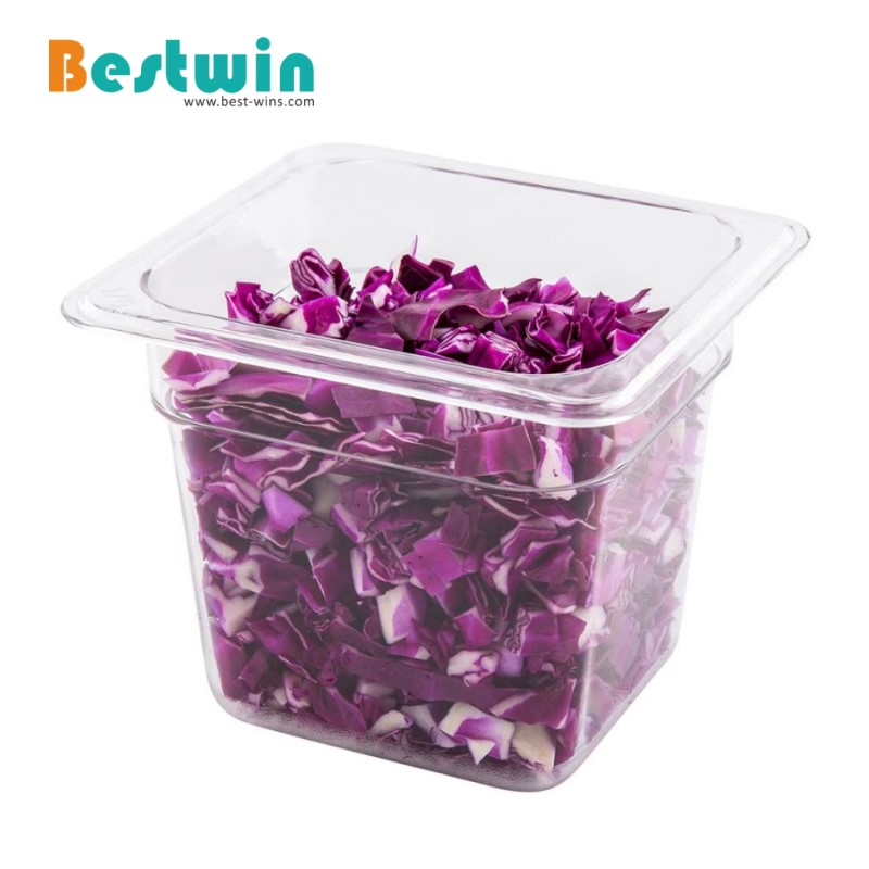 1/6 Size Plastic Polycarbonate Gn Pan Transparent Color NSF Certified
