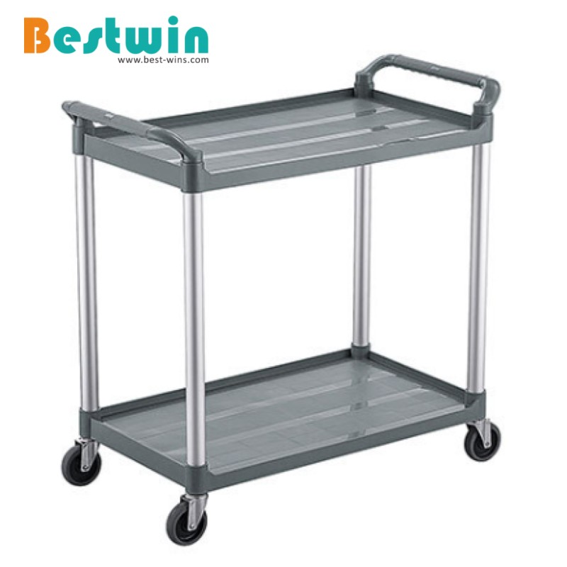 2 Tiers Plastic Service Trolley