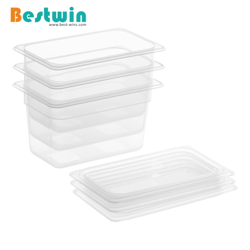 1/3 Size Plastic Polypropylene Gn Pan Translucent Color NSF Certified