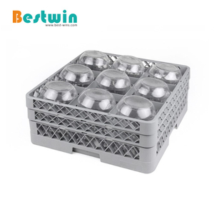 9-Compartment Plastic Dishwasher Basket for Glass