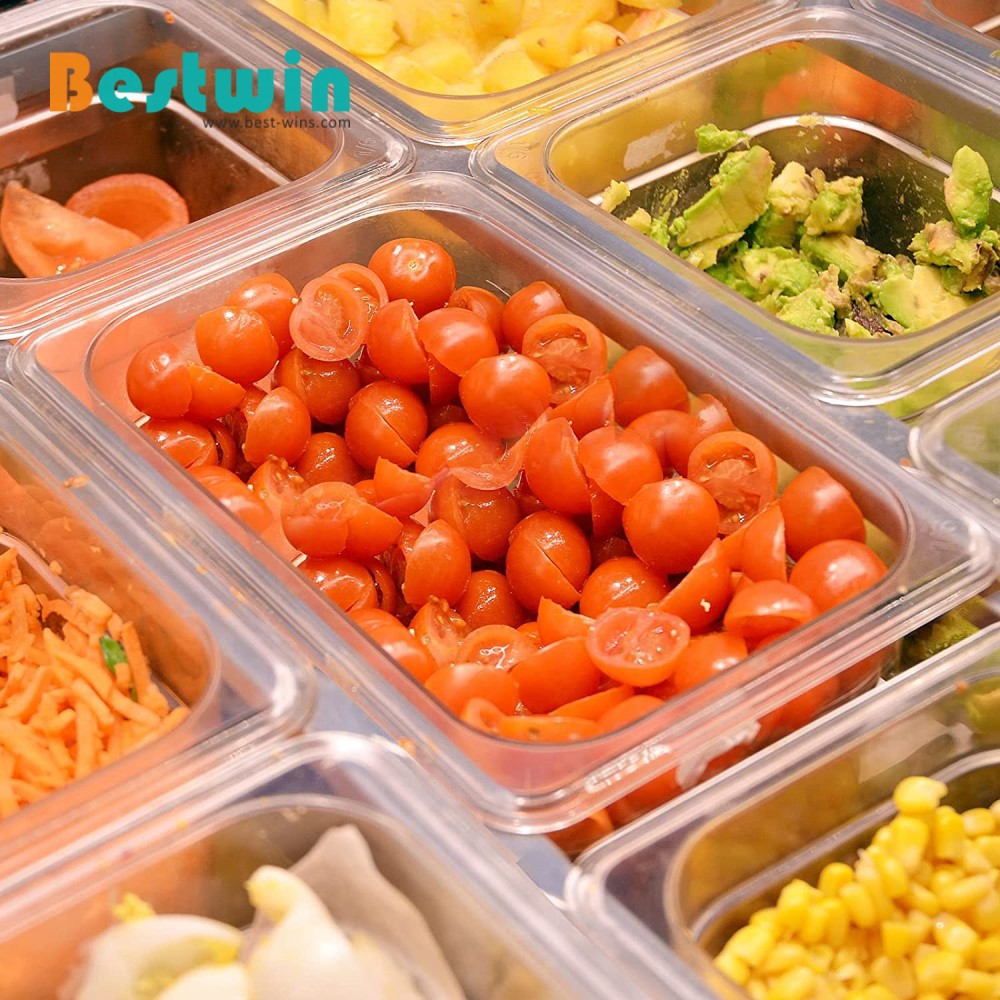 1/4 Size Plastic Polycarbonate Gn Pan Transparent Color NSF Certified
