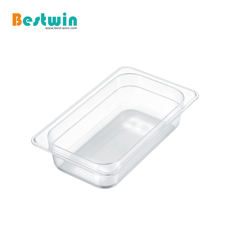 1/4 Size Plastic Polycarbonate Gn Pan Transparent Color NSF Certified