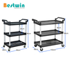 3 Tiers Plastic Service Trolley