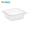 1/6 Size Plastic Polypropylene Gn Pan Translucent Color NSF Certified