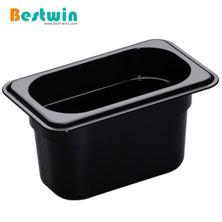 1/9 Size Plastic Polycarbonate Gn Pan Black Color NSF Certified