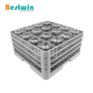 16-Compartment Plastic Dishwasher Basket for Glass