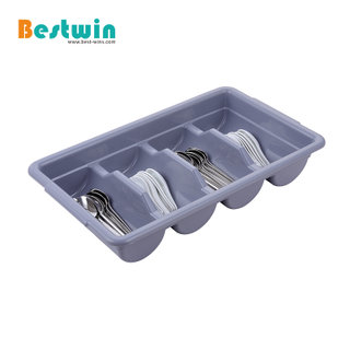 4-Compartment Plastic Cutlery Tray