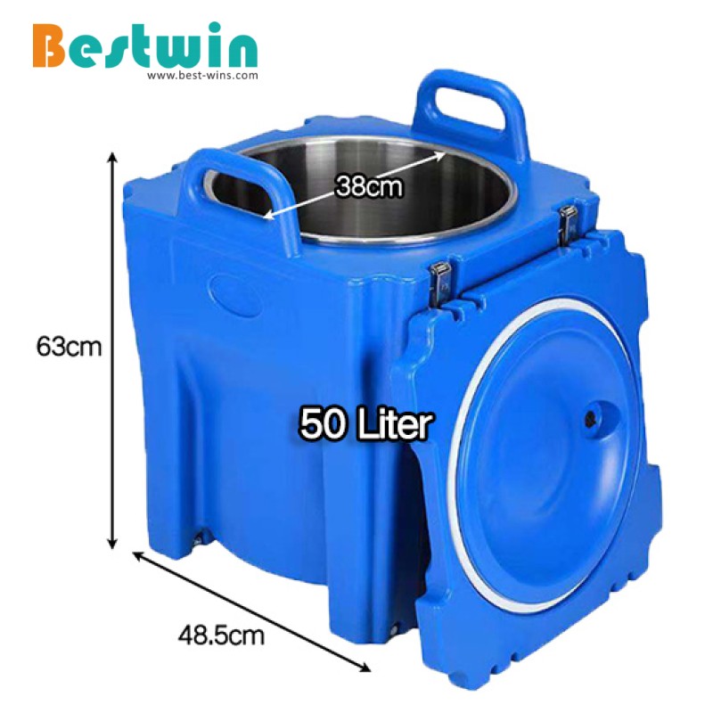 50L Top Loading Insulated Soup Barrel with Stainless Steel Round Inner