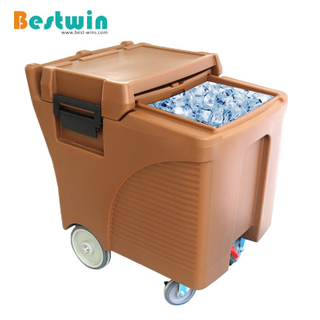 125L Plastic PE Insulated Ice Caddy With Slide Lid