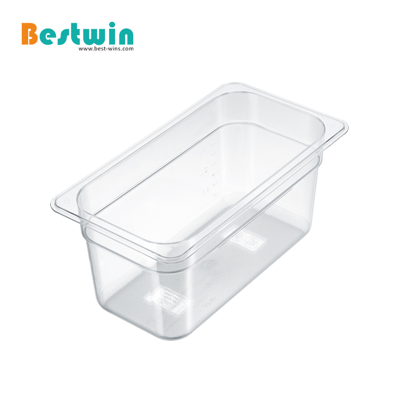 1/3 Size Plastic Polycarbonate Gn Pan Transparent Color NSF Certified