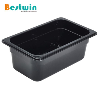 1/4 Size Plastic Polycarbonate Gn Pan Black Color NSF Certified