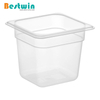 1/6 Size Plastic Polypropylene Gn Pan Translucent Color NSF Certified