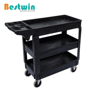 3 Tiers 550LBS Plastic Utility Cart with Tray