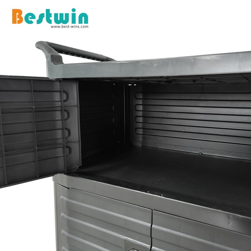 3 Tiers Plastic Hotel Room Service Trolley with Doors