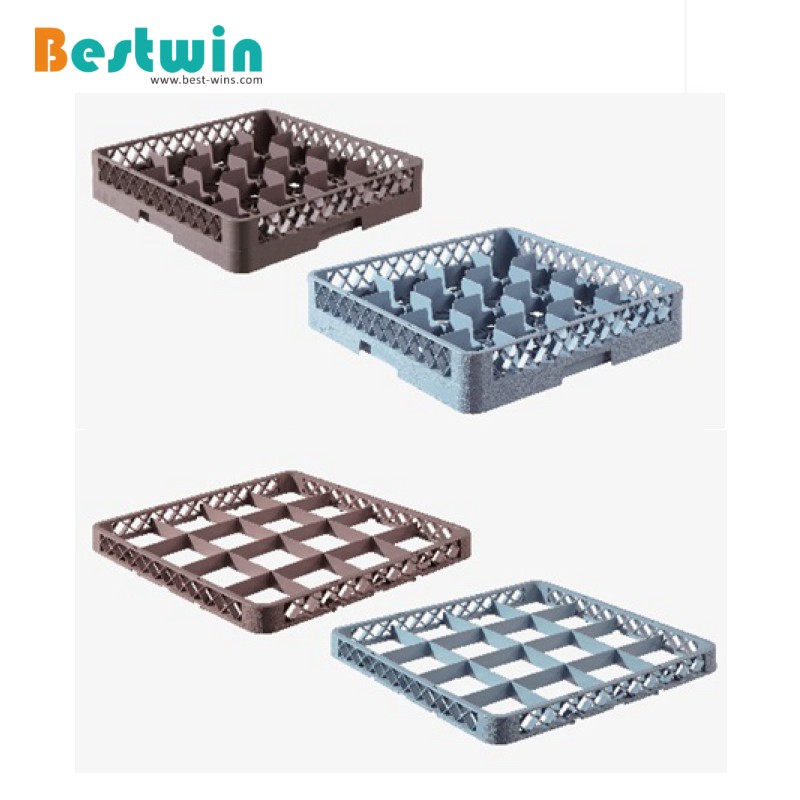 16-Compartment Plastic Dishwasher Basket for Glass