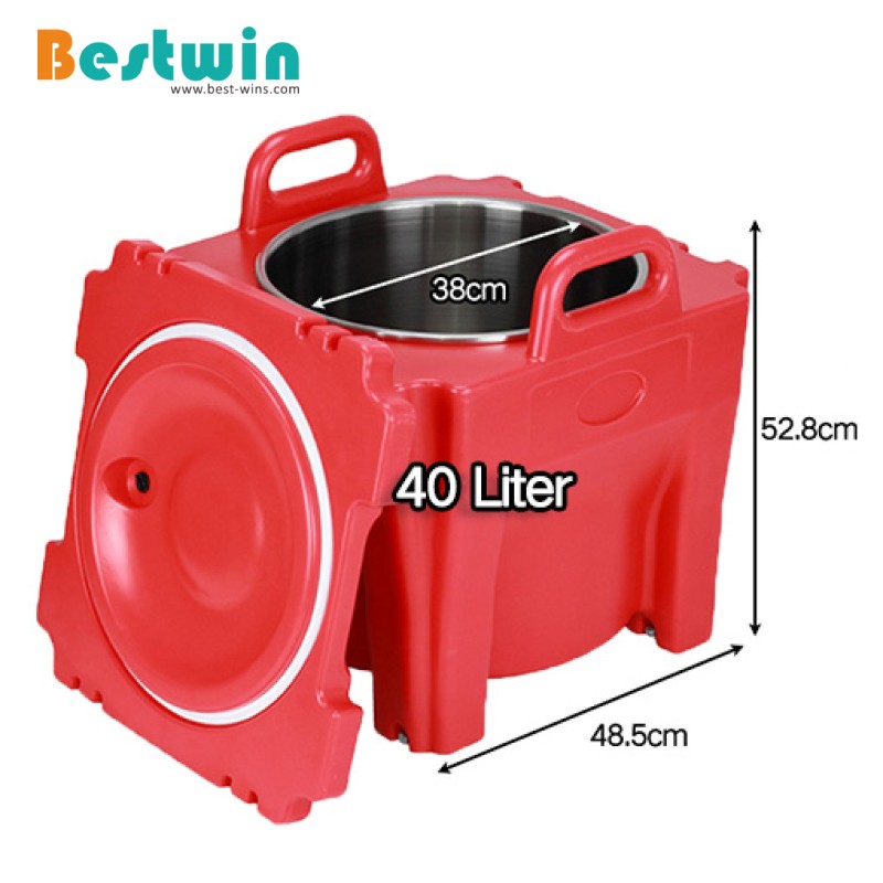 40L Top Loading Insulated Soup Barrel with Stainless Steel Round Inner