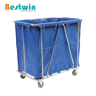 Laundry Cart with Blue Color Linen Basket