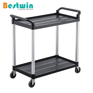 2 Tiers Plastic Service Trolley