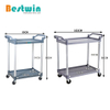 2 Tiers Plastic Service Trolley