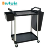 2/3 Tiers Plastic Service Trolley with Scalloped Tubes