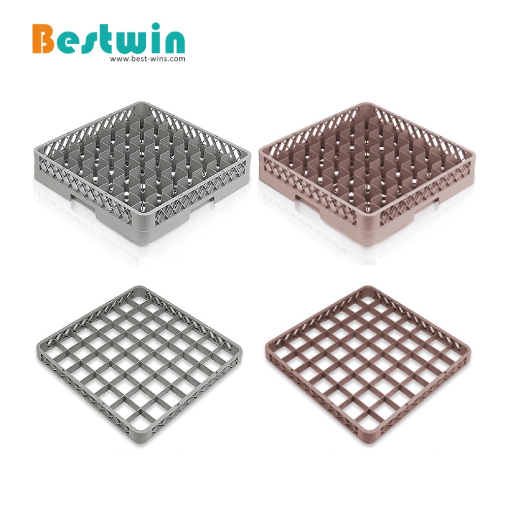 49-Compartment Plastic Dishwasher Basket for Glass