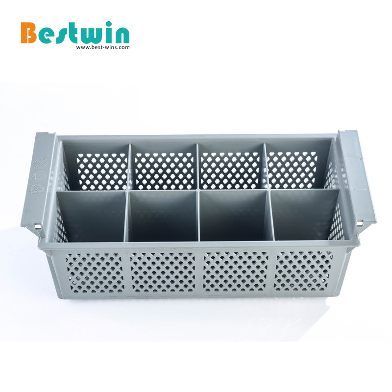 8-Compartment Plastic Cutlery Basket