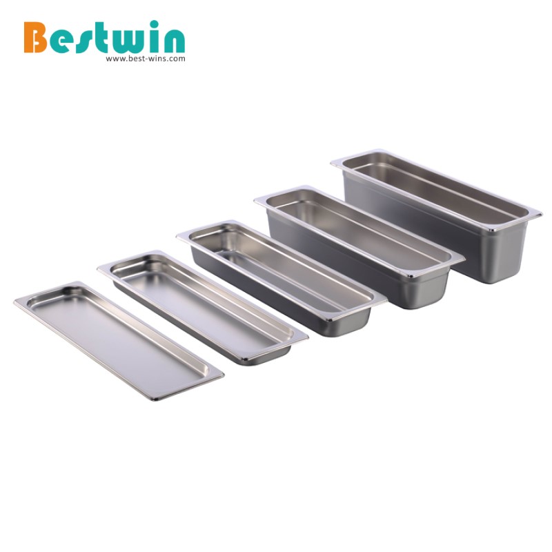 2/4 Size Stainless Steel GN Pan with Anti-Jam