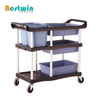 Plastic Bus Cart with Tote Boxes