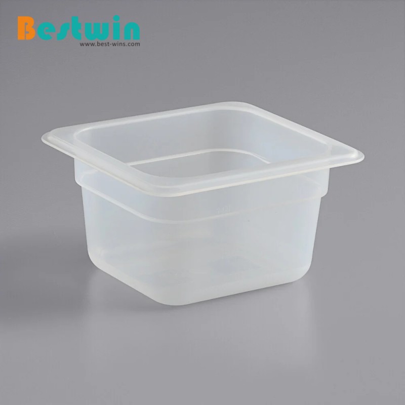 1/6 Size Plastic Polypropylene Gn Pan Translucent Color NSF Certified