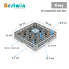 16-Compartment Plastic Dishwasher Basket for Glass