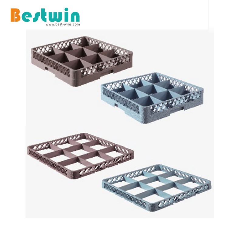 9-Compartment Plastic Dishwasher Basket for Glass