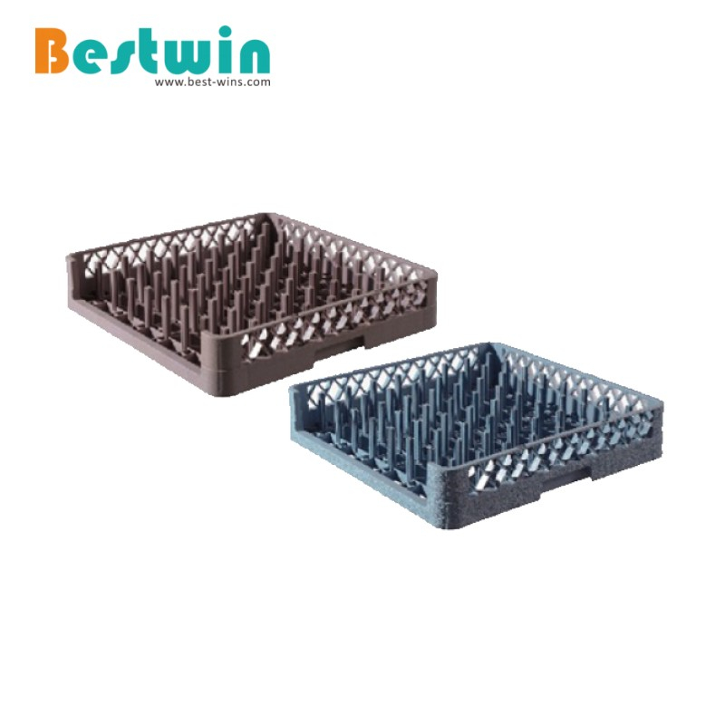 64-Peg Plastic SIde Open Dishwasher Basket for Tray Plate