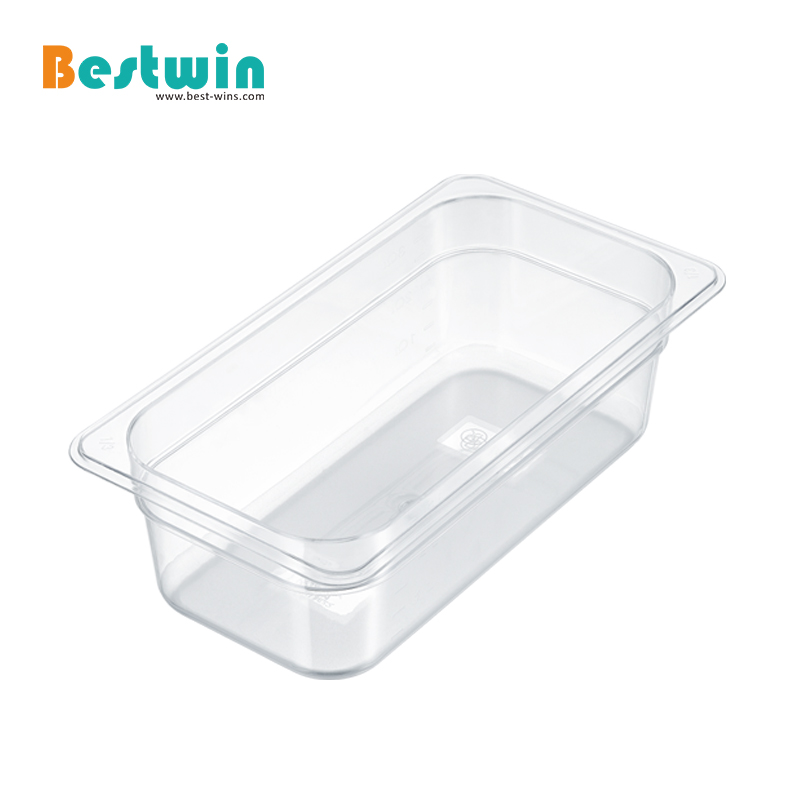 1/3 Size Plastic Polycarbonate Gn Pan Transparent Color NSF Certified