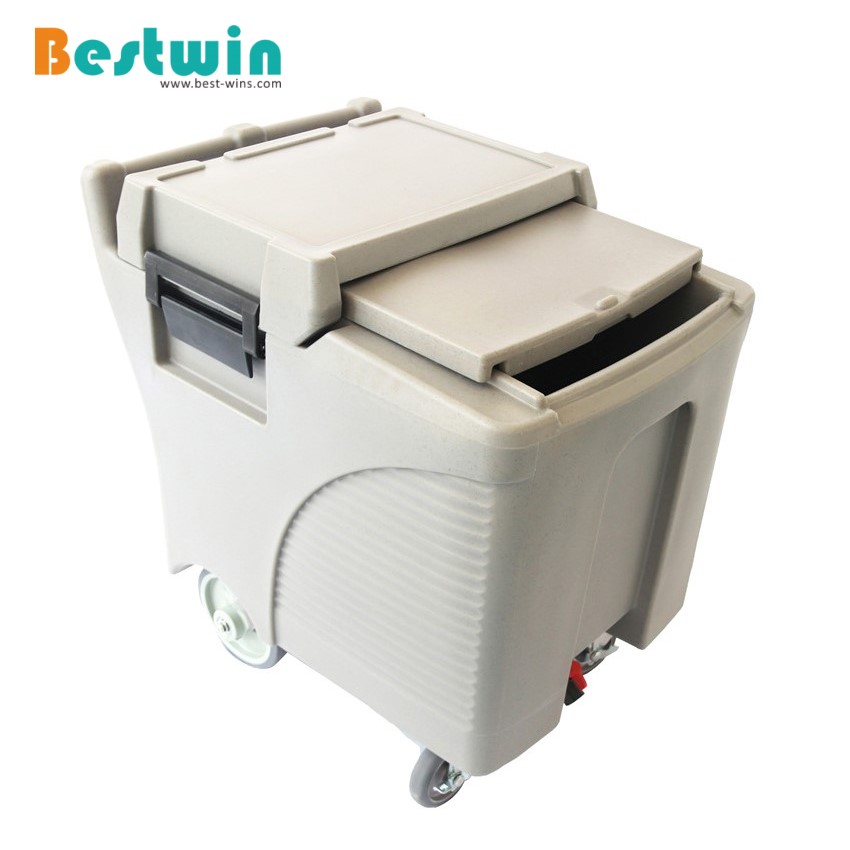 125L Plastic PE Insulated Ice Caddy With Slide Lid