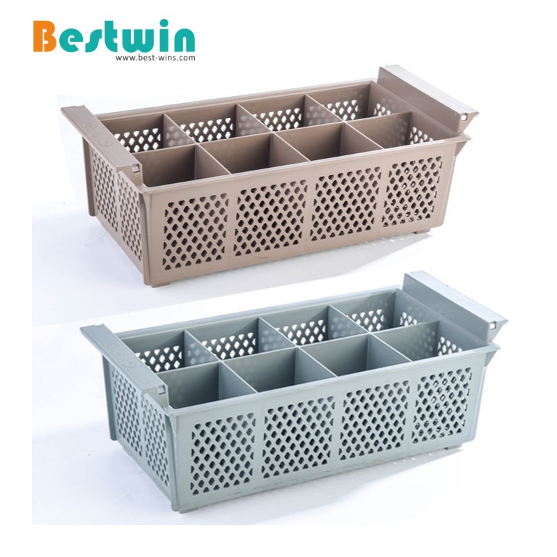 8-Compartment Plastic Cutlery Basket