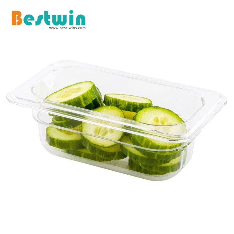 1/9 Size Plastic Polycarbonate Gn Pan Transparent Color NSF Certified