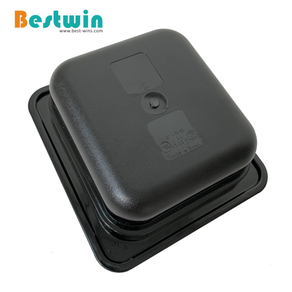 1/6 Size Plastic Polycarbonate Gn Pan Black Color NSF Certified