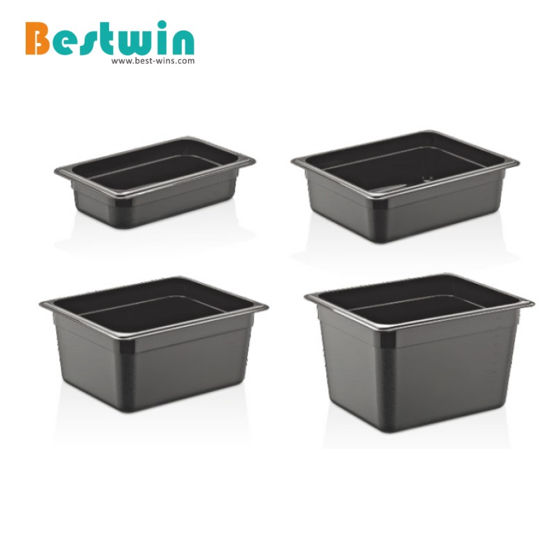 1/2 Size Plastic Polycarbonate Gn Pan Black Color NSF Certified