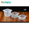 1/6 Size Plastic Polypropylene Gn Pan Translucent Color NSF Certified