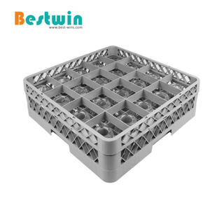 20-Compartment Plastic Dishwasher Basket for Glass