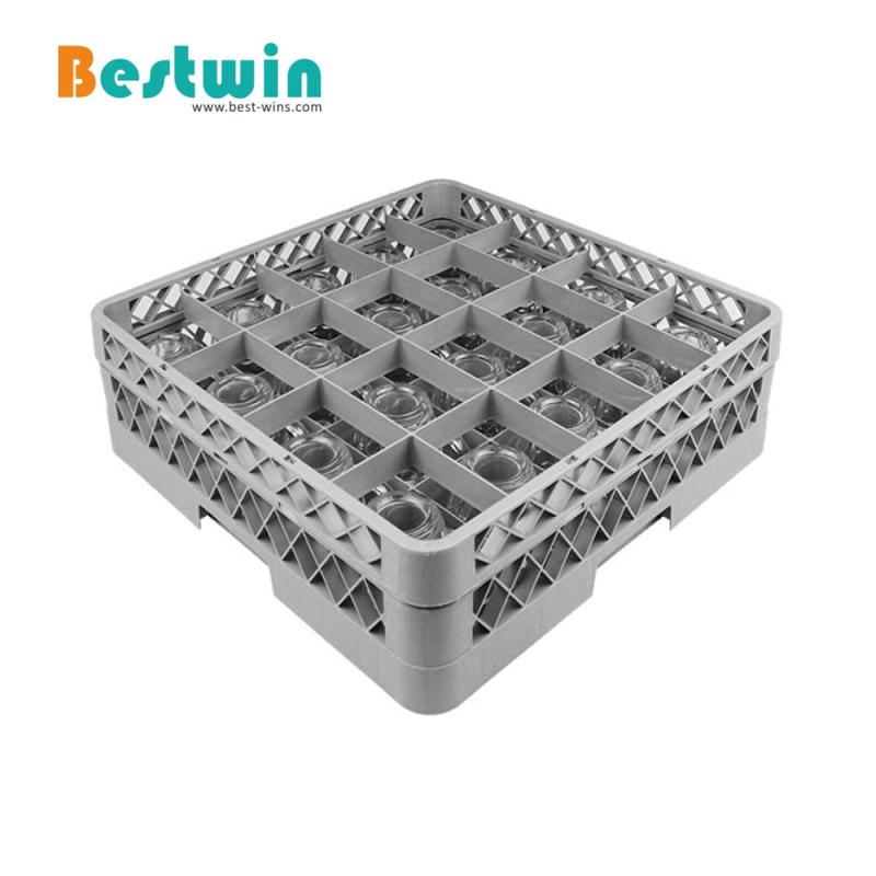 20-Compartment Plastic Dishwasher Basket for Glass