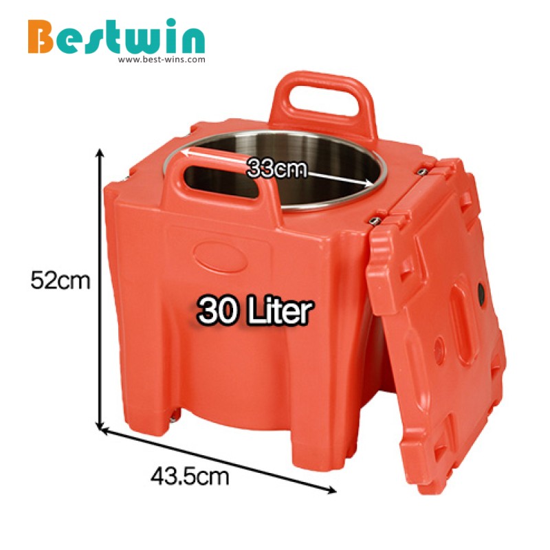 30L Top Loading Insulated Soup Barrel with Stainless Steel Round Inner