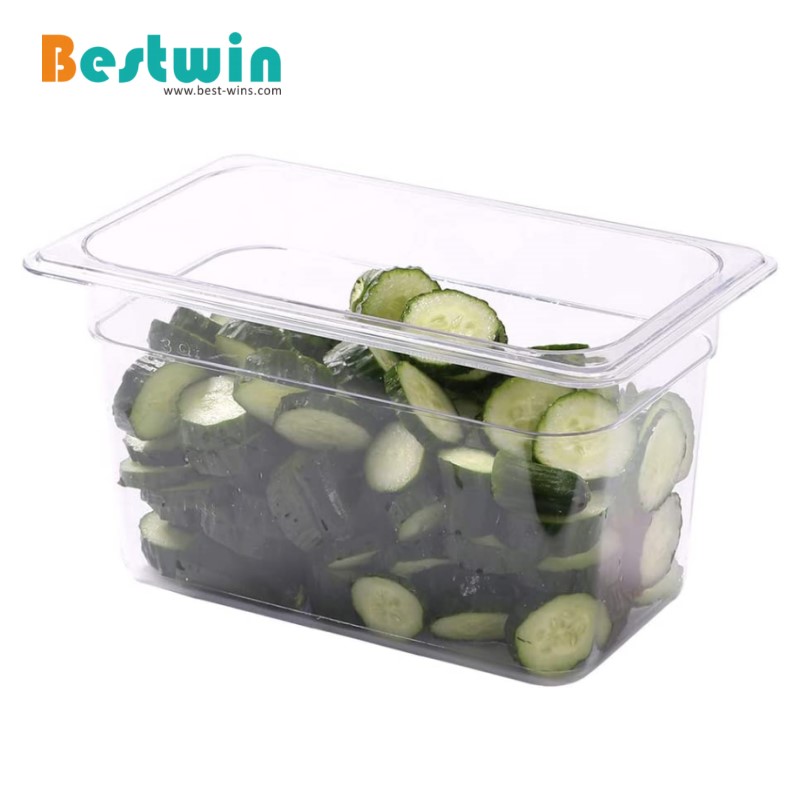 1/4 Size Plastic Polycarbonate Gn Pan Transparent Color NSF Certified