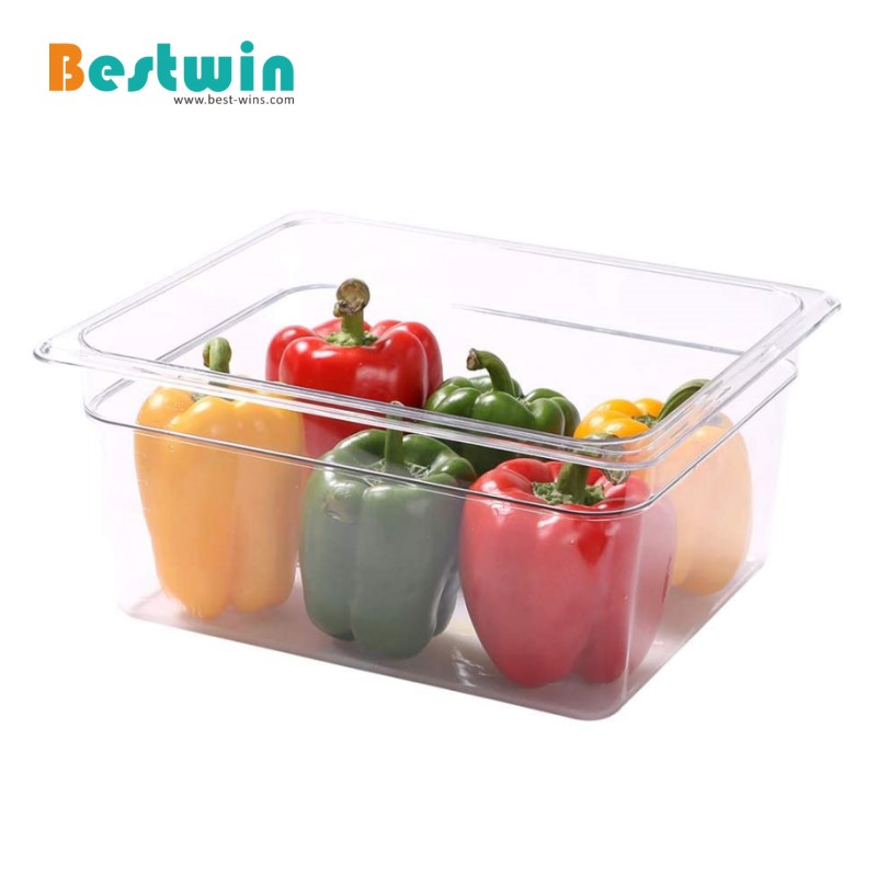 1/2 Size Plastic Polycarbonate Gn Pan Transparent Color NSF Certified