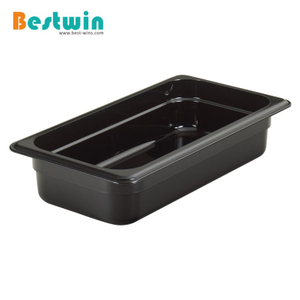1/3 Size Plastic Polycarbonate Gn Pan Black Color NSF Certified