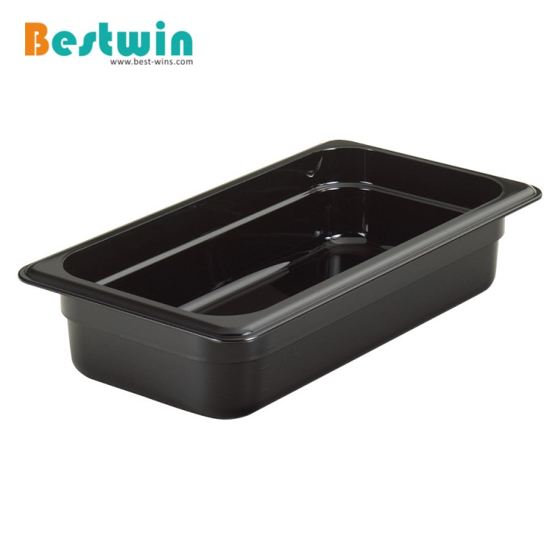 1/3 Size Plastic Polycarbonate Gn Pan Black Color NSF Certified