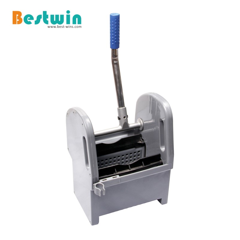 Plastic Double Buckets Mop Trolley with Down Press Wringer