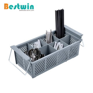 8-Compartment Plastic Cutlery Basket